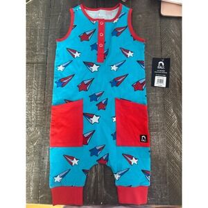 RAGSβ TO RACHES NWT Sleeveless Patriotic Stretch Tank Romper Size 18-24 Months